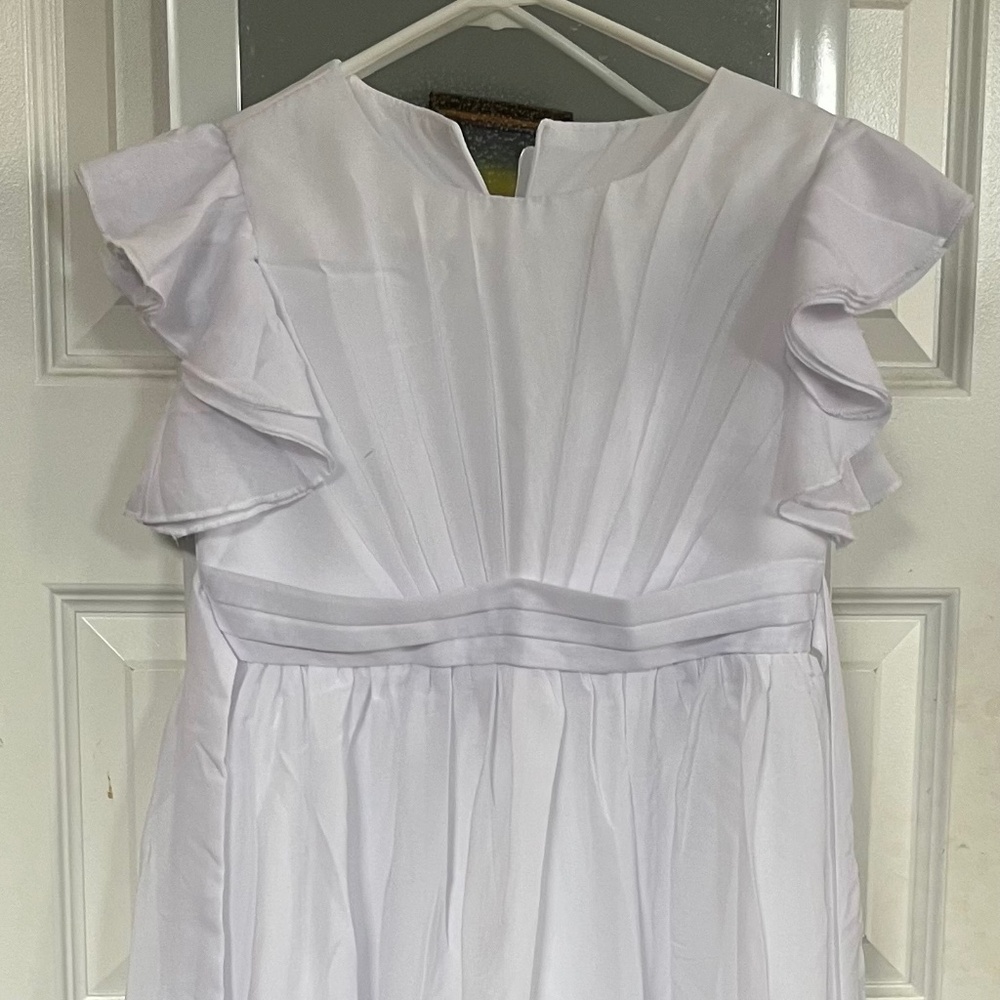 Girls Pleated Empire Waist Dress